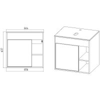 Товар: Тумба под раковину VIANT Бостон 65 VBOS65N-T1STP подвесная Белая Дуб Вотан - фото 5 Тумба под раковину VIANT Бостон 65 VBOS65N-T1STP подвесная Белая Дуб Вотан — фото 5, Мебель для ванной