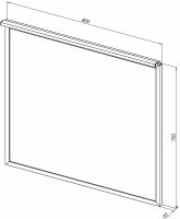 Зеркало Allen Brau Priority 80 1.31015.BB с подсветкой Черный браш — фото 7, Зеркала в ванную комнату