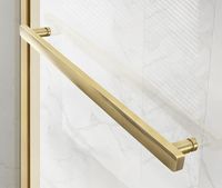 Душевая дверь Vincea Slim Soft 150 профиль Золото брашированное стекло прозрачное арт-VDS-1SS150CLG — фото 3, Раздвижные душевые двери