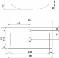 Товар: Раковина Ravak Clear 80 XJJ01180000 Белая - фото 7 Раковина Ravak Clear 80 XJJ01180000 Белая — фото 7, Раковины встраиваемые сверху