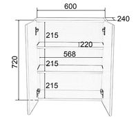 Товар: Подвесной шкаф Orange Гамма 60 Gm-60SR Белый глянец - фото 9 Подвесной шкаф Orange Гамма 60 Gm-60SR Белый глянец — фото 9, Мебель для ванной