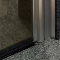 Товар: Душевая дверь Maybah Glass MGD-799-5 600x1980 на монопетле Хром матовый стекло бронзовое матовое - фото 6 Душевая дверь Maybah Glass MGD-799-5 600x1980 на монопетле Хром матовый стекло бронзовое матовое — фото 6, Душевые двери в нишу