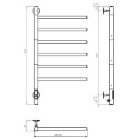 Электрический полотенцесушитель Vincea 43х80 VTD-1S2CGE Графит — фото 4, Электрические полотенцесушители