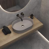 Раковина-чаша Berges Ego SL 55 181612 Серая матовая — фото 3, Раковины накладные