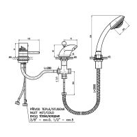 Смеситель на борт ванны Rav Slezak Dunaj Termostat DT270.5SZ с термостатом Золото — фото 2, Смесители на борт ванны
