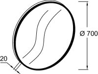 Зеркало Jacob Delafon Odeon Rive Gauche 70 EB1177-F30 Белый сатин — фото 2, Зеркала в ванную комнату