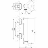 Смеситель для душа Ravak Puri PU 032.00/150 X070145 Хром — фото 2, Смеситель для душа