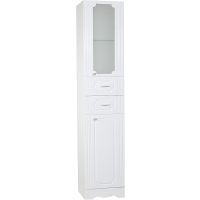 Шкаф пенал Bellezza Кантри 40 Белый — фото 1, Пеналы для ванной комнаты