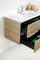 Тумба под раковину Boheme Armadi Art Vallessi 100 837-100-L подвесная Light Oak — фото 10, Мебель для ванной