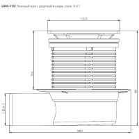 Душевой трап Logan L003-110 306893 с решеткой Нержавеющая сталь — фото 4, Трапы для душа