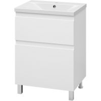 Тумба с раковиной Misty Лаки 60 УТ000024248 Белая глянцевая — фото 1, Тумбы с раковиной