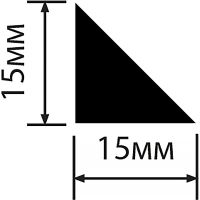 Молдинг HIWOOD TR15 2000x15x15 мм — фото 2, Молдинги