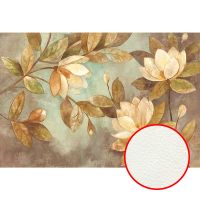 Фреска Ortograf Flower Dreams 31640 Фактура флок FLK Флизелин (4*2,7) Коричневый/Зеленый, Цветы