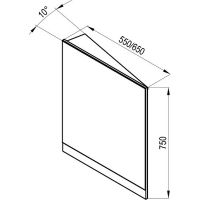 Зеркало Ravak 10° 65 L X000001078 угловое Темный орех — фото 4, Зеркала в ванную комнату