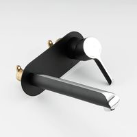 Смеситель для раковины Gappo G03-6 G1003-26 Черный матовый Хром — фото 3, Смесители для раковины