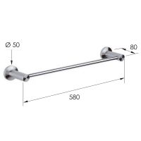 Полотенцедержатель Remer Minimal Mi30INOXCR Нержавеющая сталь — фото 2, Полотенцедержатели