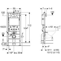 Инсталляция Geberit Delta 458.163.21.1 для унитаза с клавишей смыва Хром глянцевый — фото 6, Инсталляции для унитазов
