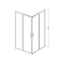 Душевой уголок Vincea Rapid 100x100 VSS-3R90/10CL профиль Хром стекло прозрачное — фото 10, Квадратные душевые уголки