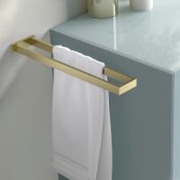 Полотенцедержатель Timo Selene двойной Золото матовое арт-17052/17 — фото 3, Полотенцедержатели