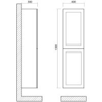 Товар: Шкаф пенал Art&Max AM-Platino-1500-2A-SO-NM подвесной Черный матовый - фото 4 Шкаф пенал Art&Max AM-Platino-1500-2A-SO-NM подвесной Черный матовый — фото 4, Мебель для ванной