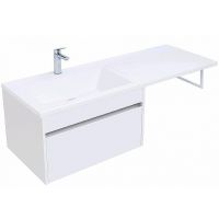 Тумба под раковину Aquanet Токио 130 236917 подвесная Белая — фото 1, Мебель для ванной