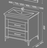 Тумба с раковиной SanVit Прованс 75 kprov075 с фактурой под дерево Зебрано — фото 8, Тумбы с раковиной