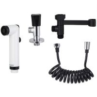 Гигиенический душ с запорным вентилем Kaiser SH-354 Черный Белый — фото 2, Душевое оборудование. Душевая программа