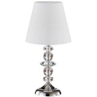 Настольная лампа Crystal Lux Armando LG1 Chrome Белая Хром — фото 1, Настольные лампы