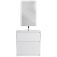 Тумба под раковину BelBagno Kraft 39 80 KRAFT39-800/390-2C-PIA-BO Bianco Opaco — фото 9, Тумбы под раковину