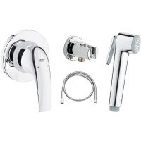Гигиенический душ со смесителем Grohe Baucurve 123072 Хром — фото 1, Гигиенические души