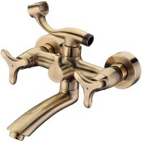 Смеситель для ванны Kaiser Trio 57122-1 Бронза — фото 1, Смесители