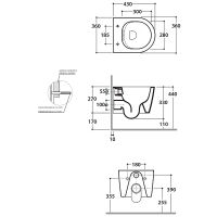 Унитаз Globo Forty3  FOS06.BI подвесной без сиденья — фото 7, Унитазы