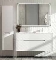 Тумба под раковину Jorno Modul 120 Mоl.01.122/P/W подвесная Белый глянец — фото 16, Тумбы под раковину