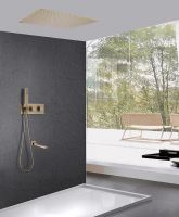 Душевая система Abber Daheim AF8254G с термостатом Золото матовое — фото 2, Встраиваемые душевые комплекты