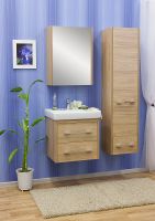 Тумба под раковину Sanflor Ларго 60.2 С0002117 подвесная Швейцарский вяз — фото 2, Тумбы под раковину