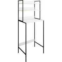 Стеллаж Sanflor 64 82613188 над стиральной машиной Черный муар Белый муар — фото 1, Стеллажи для ванной комнаты