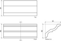 Карниз гибкий Европласт 1.50.161 2000x82x91 мм — фото 3, Карнизы