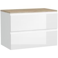 Тумба под раковину Cersanit Moduo 80 SB-SZ-MOD80-BL/Wh подвесная Белая — фото 1, Мебель для ванной