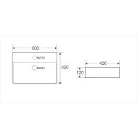 Товар: Раковина Koller Pool Kvadro 60 KR-0600M-WB Белая - фото 3 Раковина Koller Pool Kvadro 60 KR-0600M-WB Белая — фото 3, Раковины