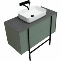 Тумба под раковину Allen Brau Reality 100 1.32007.CGM подвесная Олива матовая — фото 31, Тумбы под раковину