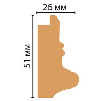 Багет Decomaster FM27-1 2850x51x26 мм — фото 2, Лепнина