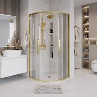 Товар: Душевой уголок Grossman Cosmo 100х100 301.K33.02.1010.32.00 профиль Золото сатин стекло прозрачное - фото 3 Душевой уголок Grossman Cosmo 100х100 301.K33.02.1010.32.00 профиль Золото сатин стекло прозрачное — фото 3, Душевые уголки