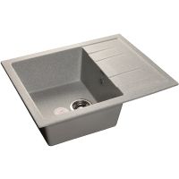Кухонная мойка GranFest Quadro GF-Q650L Серая — фото 1, Кухонные мойки