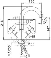 Смеситель для раковины Frap H18 Хром арт-F1318 — фото 10, Смесители для раковины