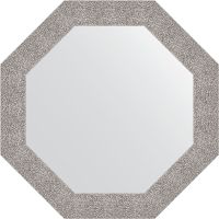 Зеркало Evoform Octagon 77х77 BY 3804 в багетной раме - Чеканка серебряная 90 мм — фото 1, Мебель для ванной