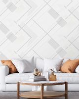 Обои Accento Modern 286891 Винил на флизелине (1,06*10,05) Белый/Серебряный, Геометрия/Абстракция — фото 2, Обои для стен