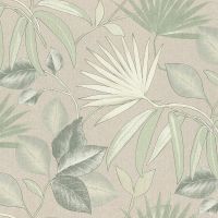 Обои RASCH Composition XL 974010 Винил на флизелине (1,06*10,05) Бежевый/Зеленый, Листья — фото 1, Обои для стен