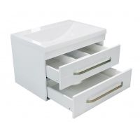 Тумба с раковиной Эстет Monaco 60 ФР-00002237 подвесная Белая — фото 3, Тумбы с раковиной