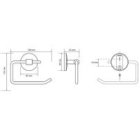 Держатель туалетной бумаги Bemeta Nox 102414010 Черный матовый — фото 2, Держатели туалетной бумаги