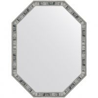 Зеркало Evoform Octagon 89x69 BY 7418 в багетной раме - Состаренное дерево 50 мм — фото 1, Мебель для ванной